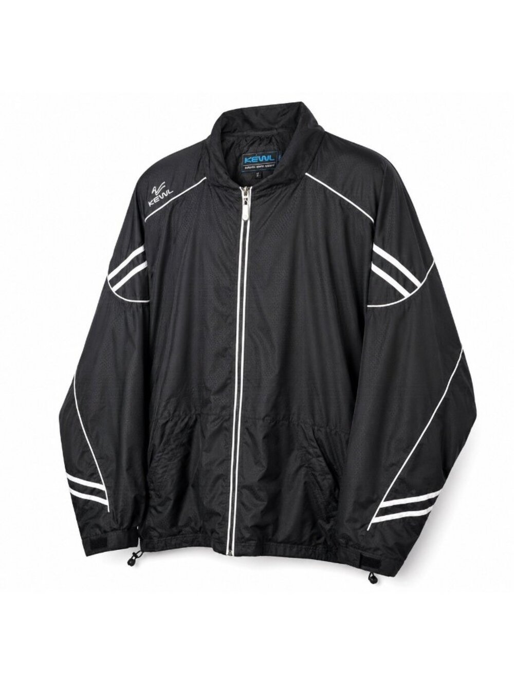 Kewl Hockey Windbreaker Jacket Mens XXL Black Full Zip Vented Ripstop Athletic